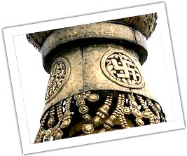 Gold-monestary-pillar