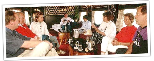 Passengers Relaxing on Train