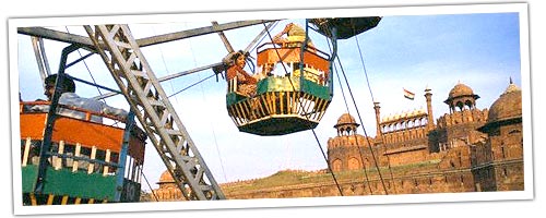 Women Riding Ferris Wheel